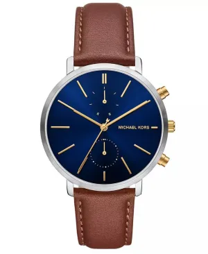 Men's Blake Multifunction Luggage Leather Watch, 42mm