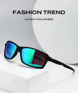 Men's Sports Cycling Polarized Sunglasses for Outdoor, Fishing, Traveling, Driving Square Frame Glasses
