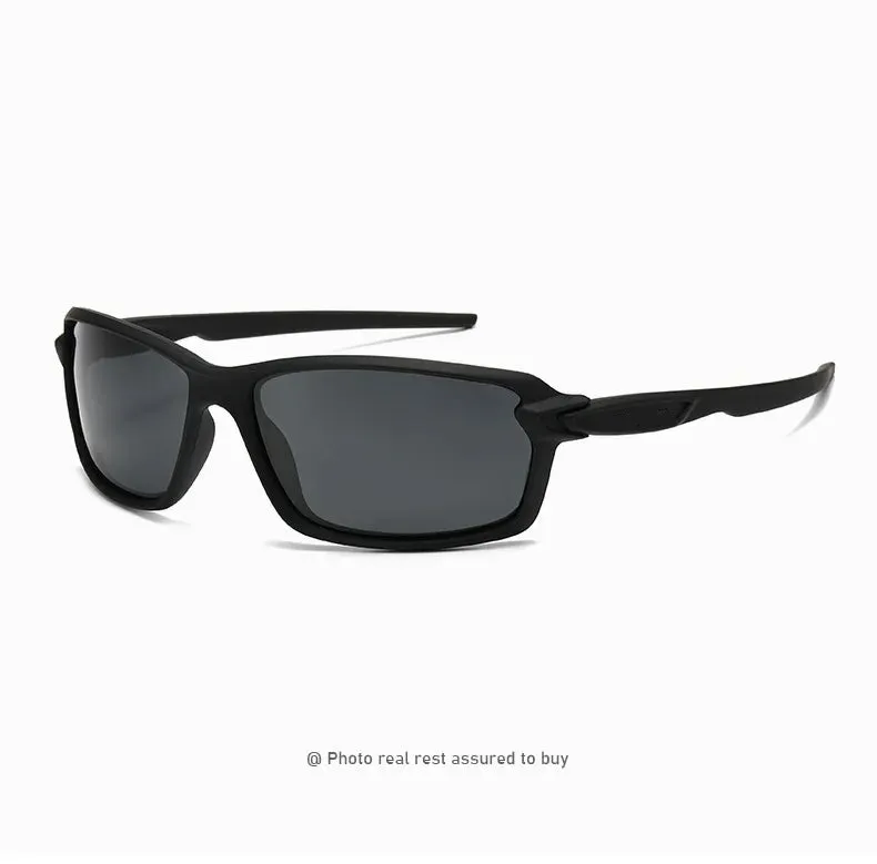 Men's Sports Cycling Polarized Sunglasses for Outdoor, Fishing, Traveling, Driving Square Frame Glasses