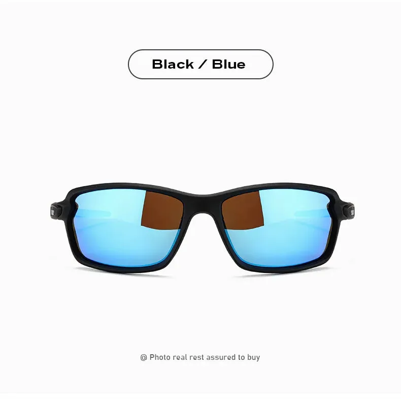 Men's Sports Cycling Polarized Sunglasses for Outdoor, Fishing, Traveling, Driving Square Frame Glasses