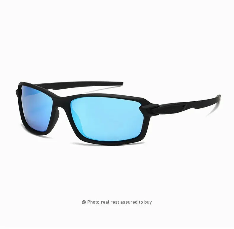 Men's Sports Cycling Polarized Sunglasses for Outdoor, Fishing, Traveling, Driving Square Frame Glasses