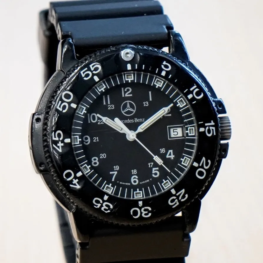 Mercedes Benz LUMINOX Navy Seal Dive Military Watch Date Indicator Swiss Wristwatch