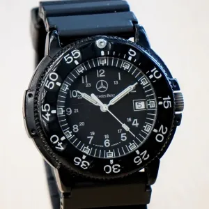 Mercedes Benz LUMINOX Navy Seal Dive Military Watch Date Indicator Swiss Wristwatch
