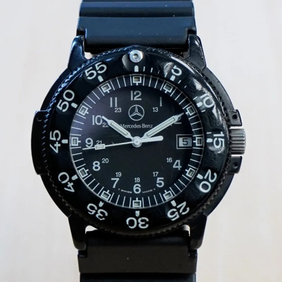Mercedes Benz LUMINOX Navy Seal Dive Military Watch Date Indicator Swiss Wristwatch