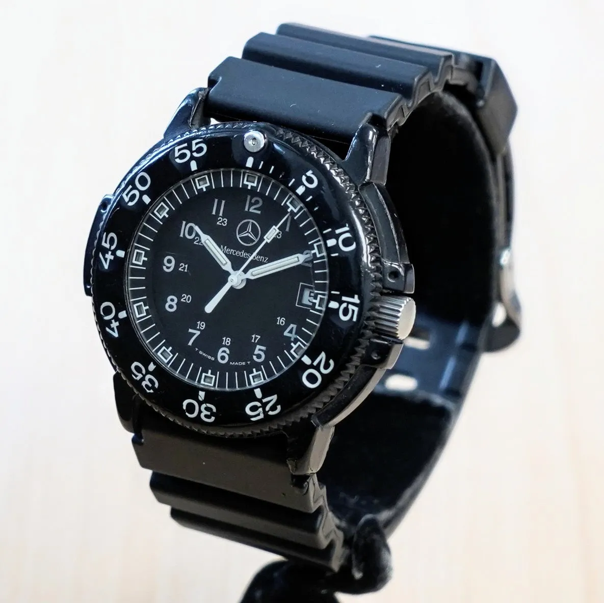 Mercedes Benz LUMINOX Navy Seal Dive Military Watch Date Indicator Swiss Wristwatch