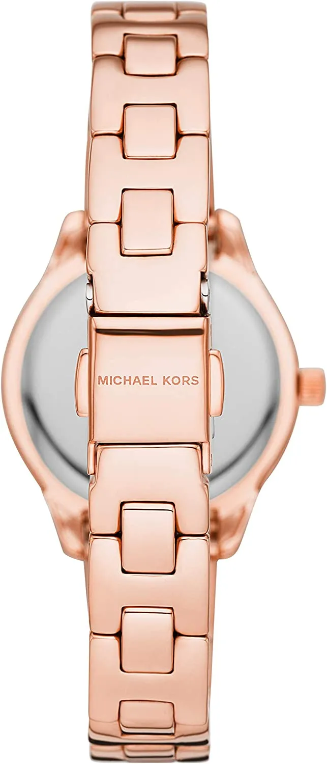 Michael Kors Women's Quartz Watch with Stainless Steel Strap, Rose Gold, 12 (Model: MK4558)