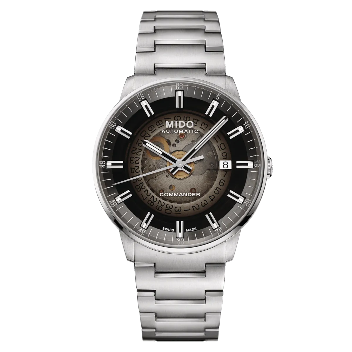 MIDO COMMANDER GRADIENT BLACK DIAL ON BRACELET