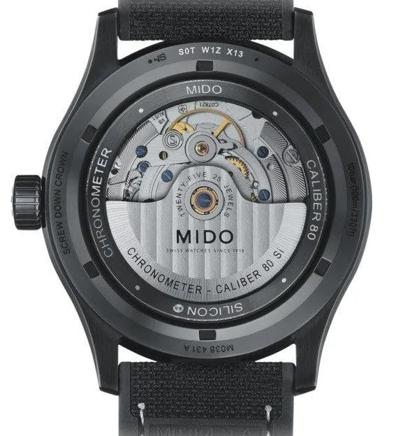 Mido Multifor Chronometer 1 Cam Cre 42mm Automatic Black Finish Pvd Black M038.431.37.051.00