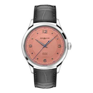 Montblanc Men's Watch Heritage Automatic 40mm Steel Salmon Gray Alligator 119944