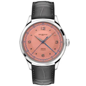 Montblanc Men's Watch Heritage GMT 40mm Automatic Salmon Gray Alligator 119950