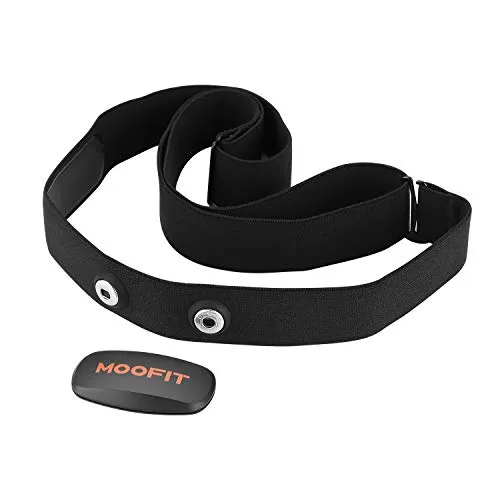 moofit ANT  Heart Rate Monitor with Chest Strap Bluetooth HR Sensor IPX7 Waterproof Compatible with Zwift, Rouvy, TRX, EliteHRV, Peloton, Strava for iOS, Android (MooFit app Unavailable)