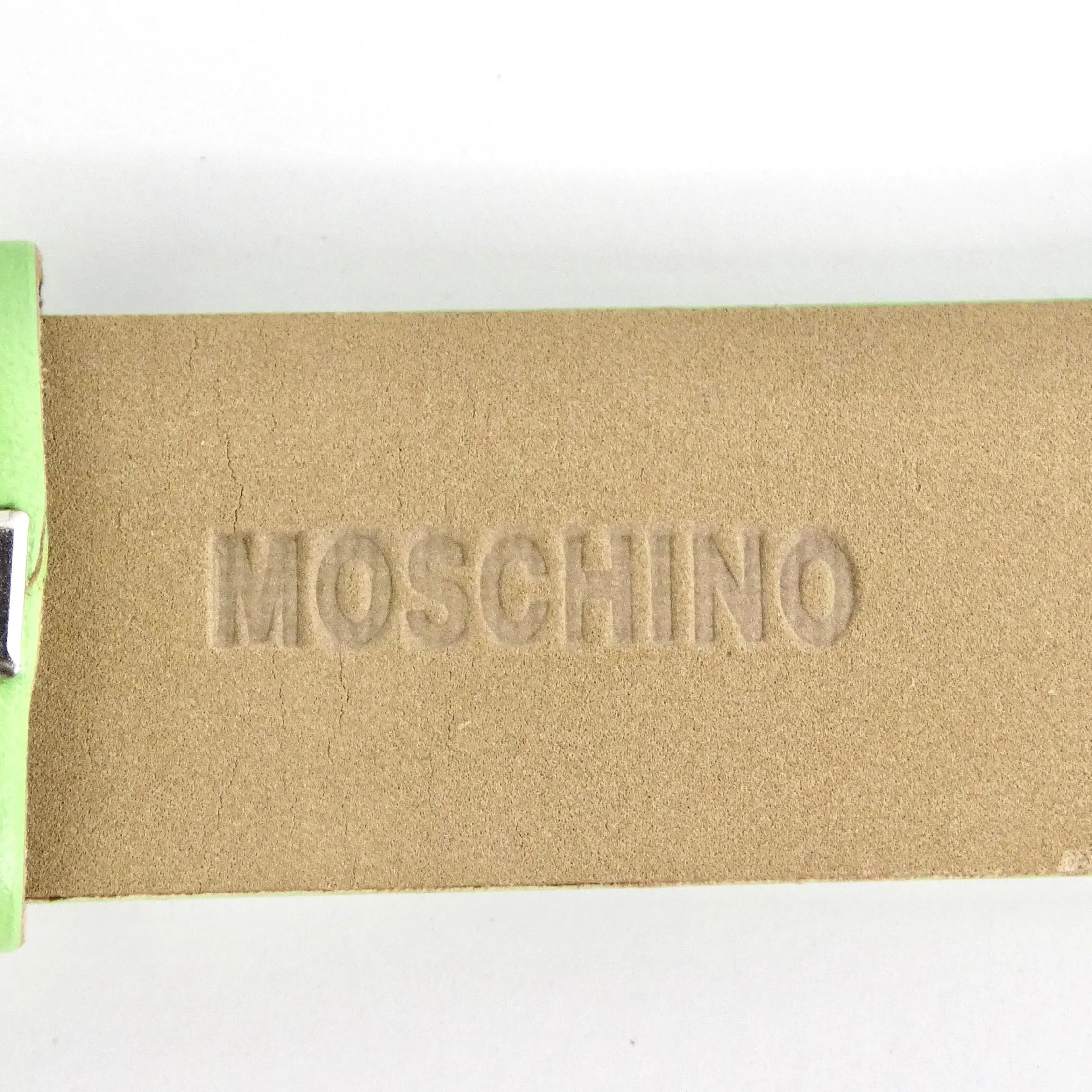 Moschino 1980s Green Leather Watch