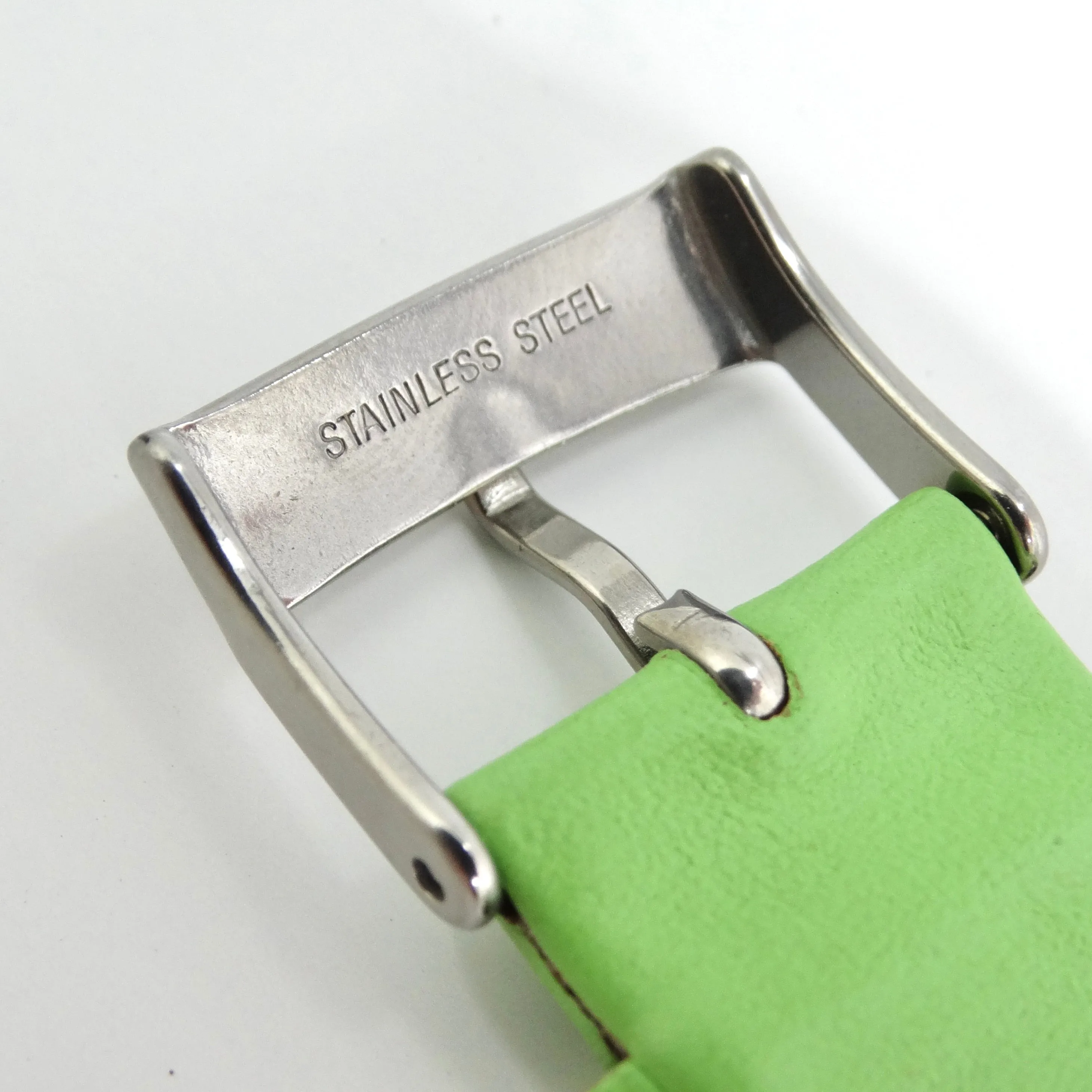 Moschino 1980s Green Leather Watch