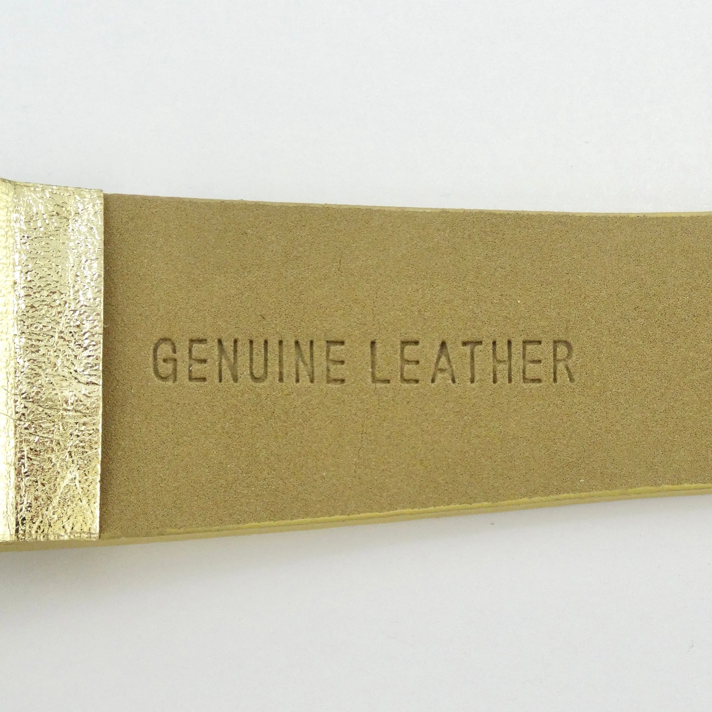 Moschino 1980s Metallic Gold Leather Watch
