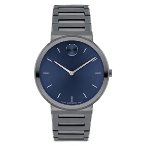 Movado Bold Horizon Grey Tone Blue Dial Watch