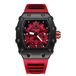 New Barrel-Shaped Explosive Sports Men's Luminous Waterproof Silicone Watch