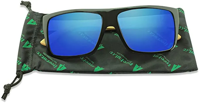New TREEHUT Wooden Bamboo Sunglasses Temples Classic Aviator Retro Square Wood Sunglasses