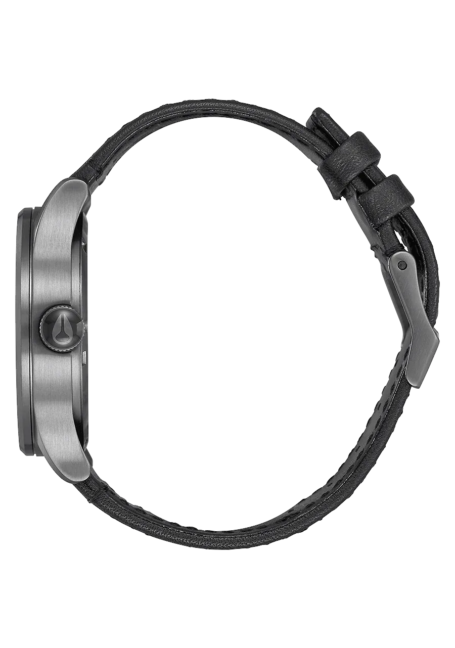 NIXON SENTRY LEATHER GUNMETAL