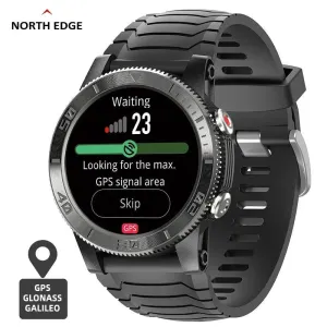 NORTH EDGE 2022 New Sports Smart Watch GPS GLONASS GALILEO Heart Rate SpO2 VO2max Stress 120  Sports Mode 18days Standby Compass