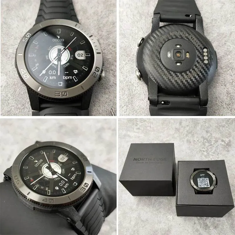 NORTH EDGE 2022 New Sports Smart Watch GPS GLONASS GALILEO Heart Rate SpO2 VO2max Stress 120  Sports Mode 18days Standby Compass