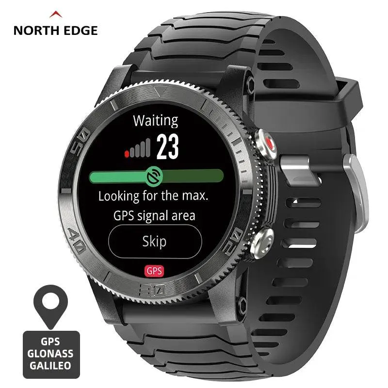 NORTH EDGE 2022 New Sports Smart Watch GPS GLONASS GALILEO Heart Rate SpO2 VO2max Stress 120  Sports Mode 18days Standby Compass