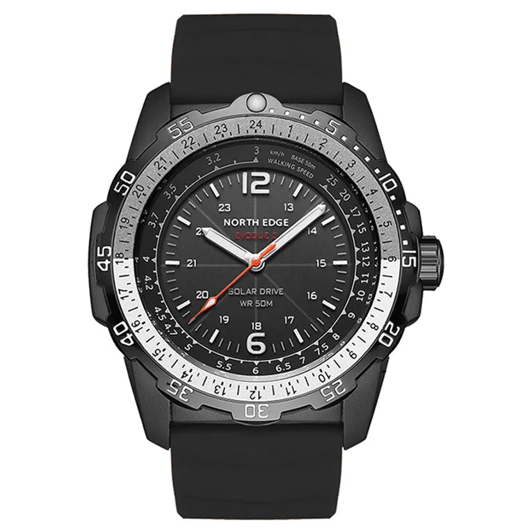 North Edge EVOQUE 2 Men's Solar Digital Watch | 50M Waterproof & Luminous Display