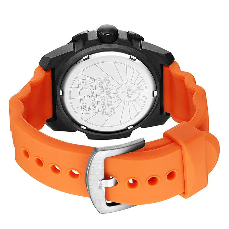 North Edge EVOQUE 2 Men's Solar Digital Watch | 50M Waterproof & Luminous Display