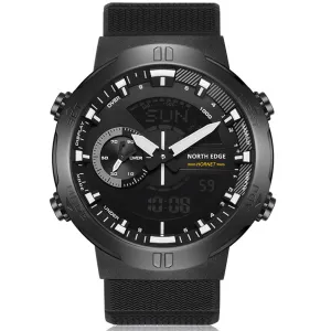 North Edge HORNET Men's Outdoor Sports Waterproof Smartwatch, Dual Time Zone, Alarm Clock Function
