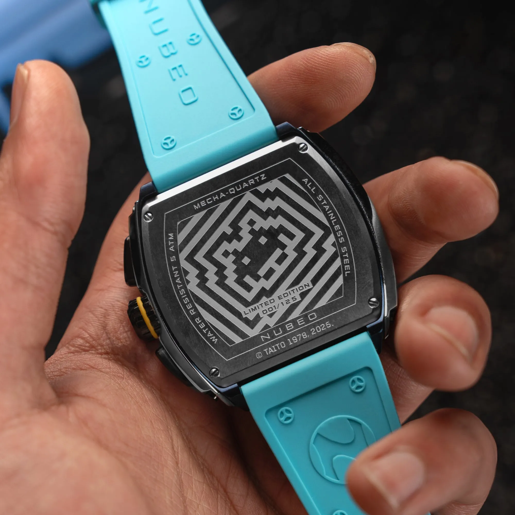 Nubeo Magellan Chronograph Space Invaders Limited Edition Cosmic Cobalt Men's Watch NB-6024-SI-0A