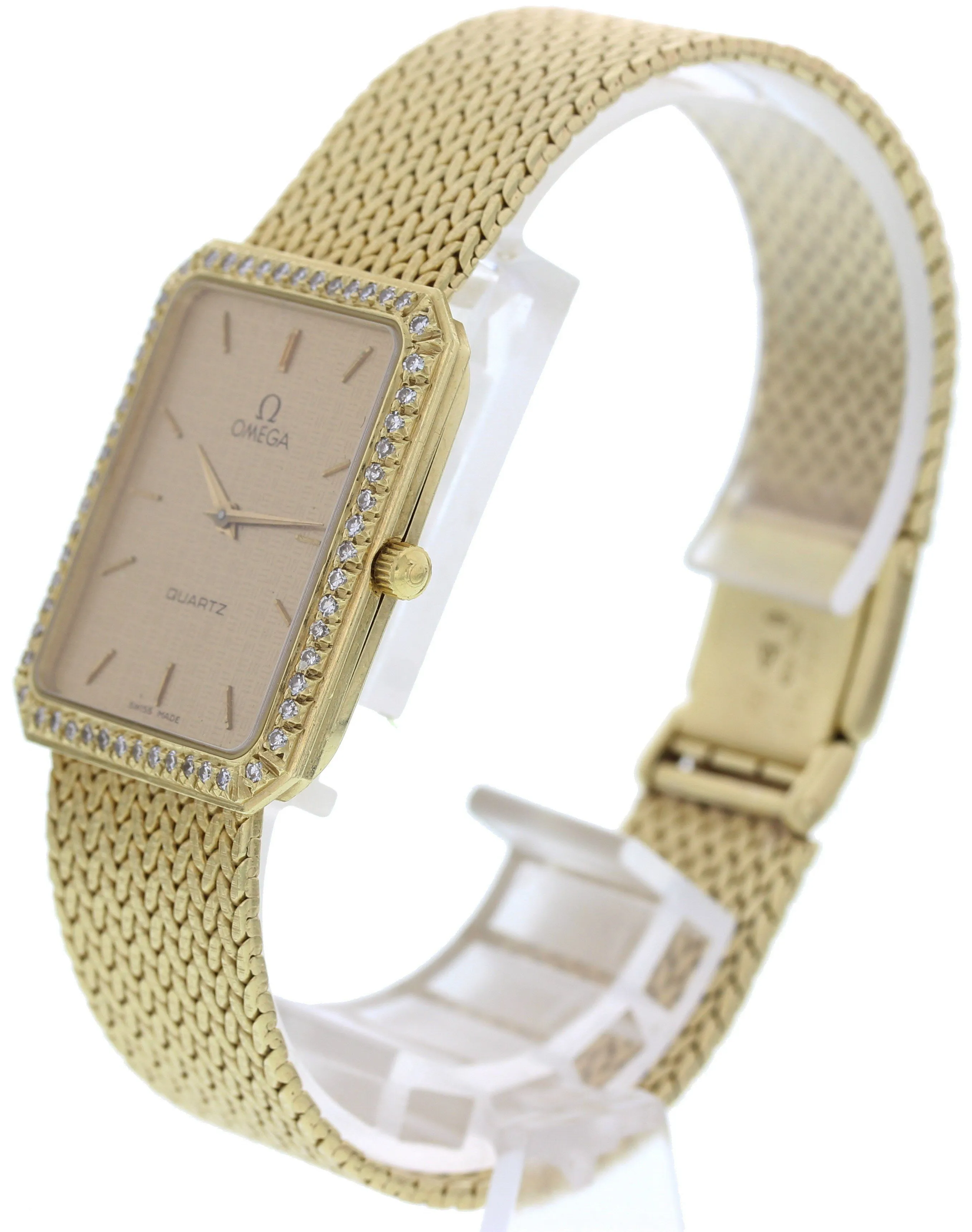 Omega 14K Yellow Gold & Diamonds