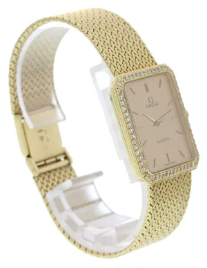 Omega 14K Yellow Gold & Diamonds