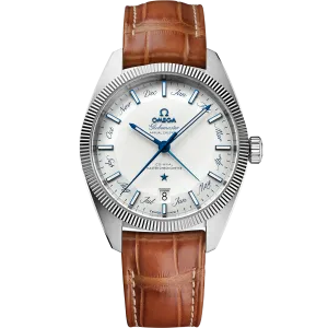 Omega Constellation Globemaster 41 mm, steel on leather strap