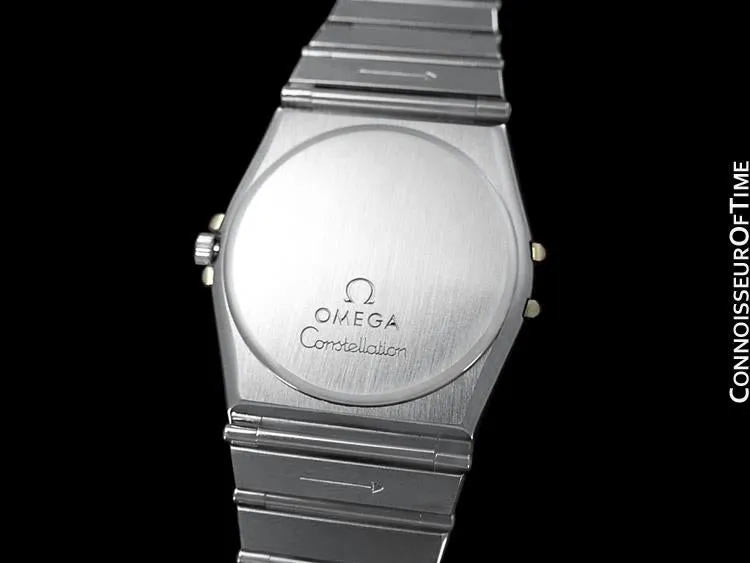 Omega Constellation Mens 35mm Watch, Quartz, Date - Brushed Stainless Steel & 18K Gold