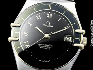 Omega Constellation Mens Large Chronometer Watch, Automatic, Stainless Steel & 18K Gold - The Original Manhattan