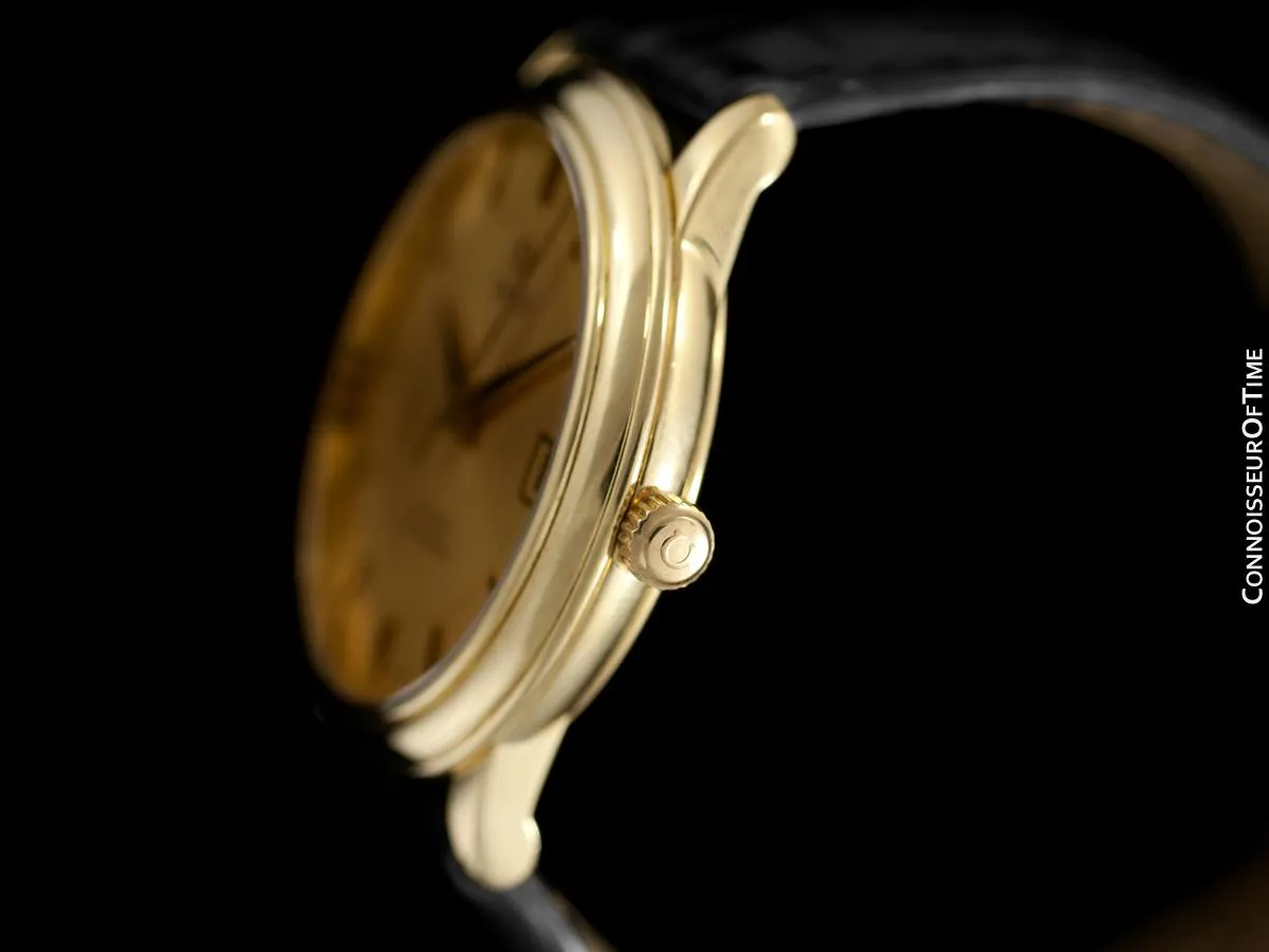 Omega De Ville Prestige Mens Automatic Chronometer Dress Watch - 18K Gold
