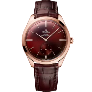 Omega De Ville Trésor 40 mm, Sedna™ gold on leather strap
