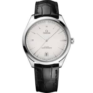 Omega De Ville Trésor 40 mm, steel on leather strap