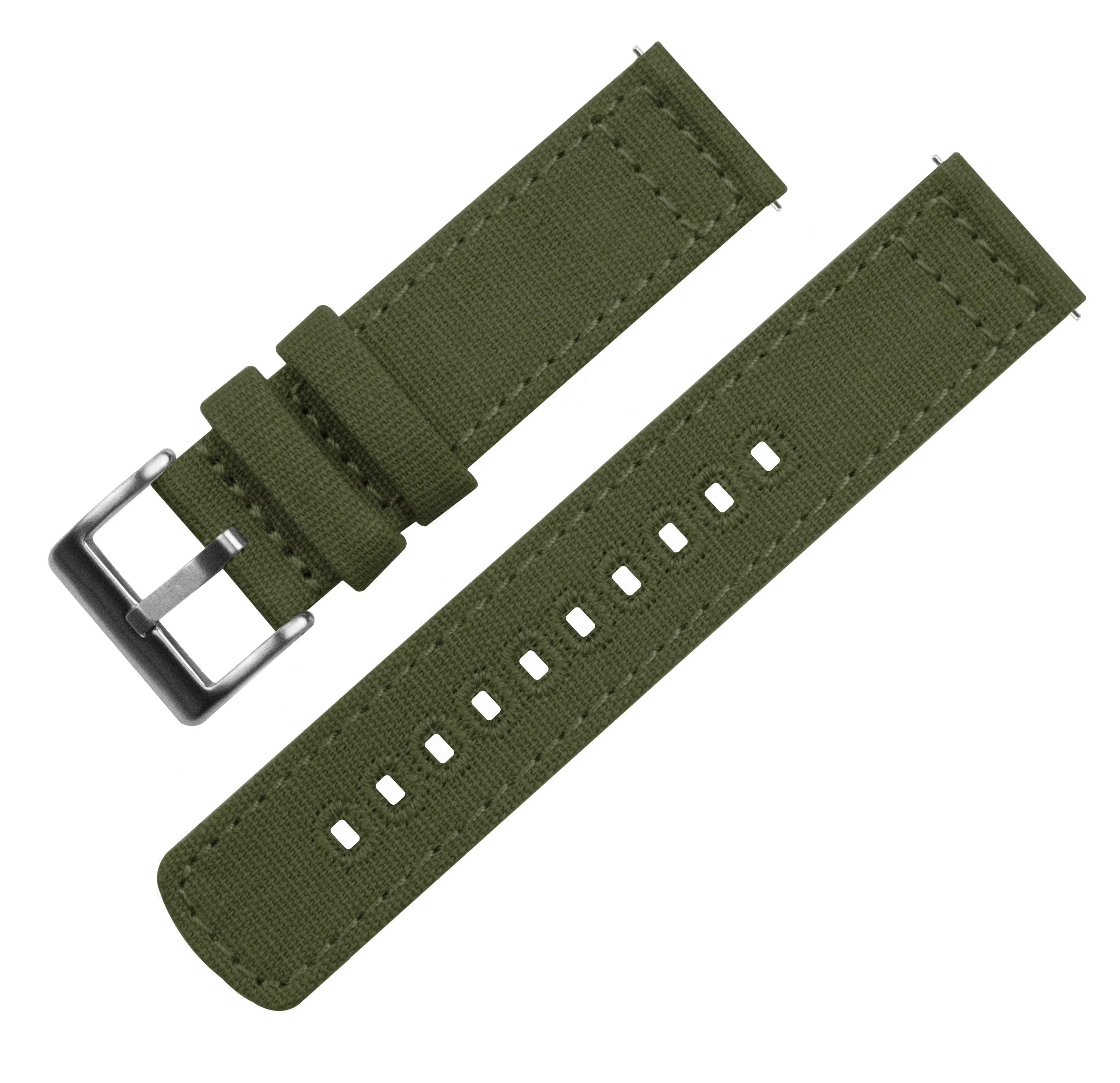 Omega Moonswatch Army Green Canvas Watch Band