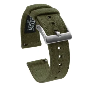 Omega Moonswatch Army Green Canvas Watch Band