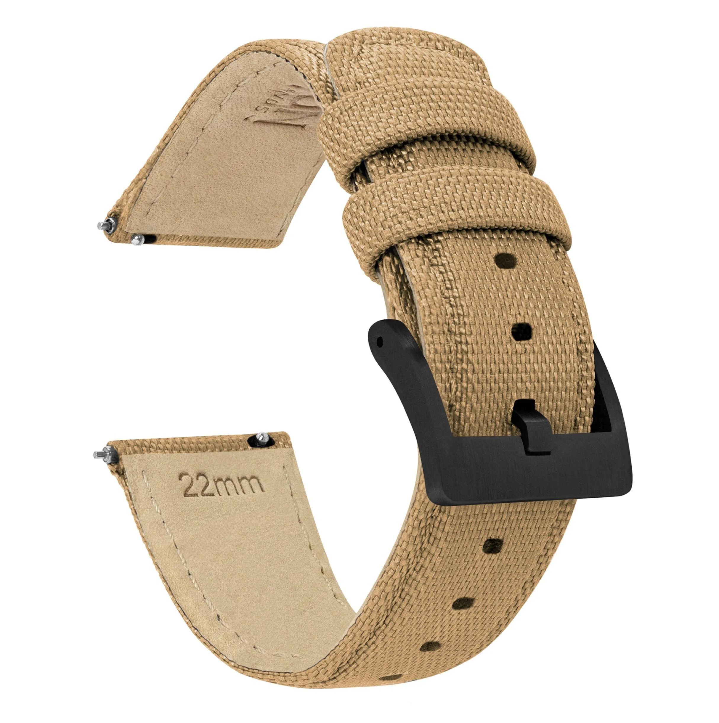 Omega Moonswatch Sailcloth Quick Release Khaki Tan Watch Band