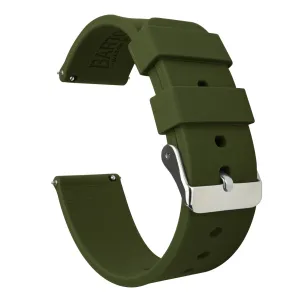 Omega Moonswatch Silicone Army Green Watch Band