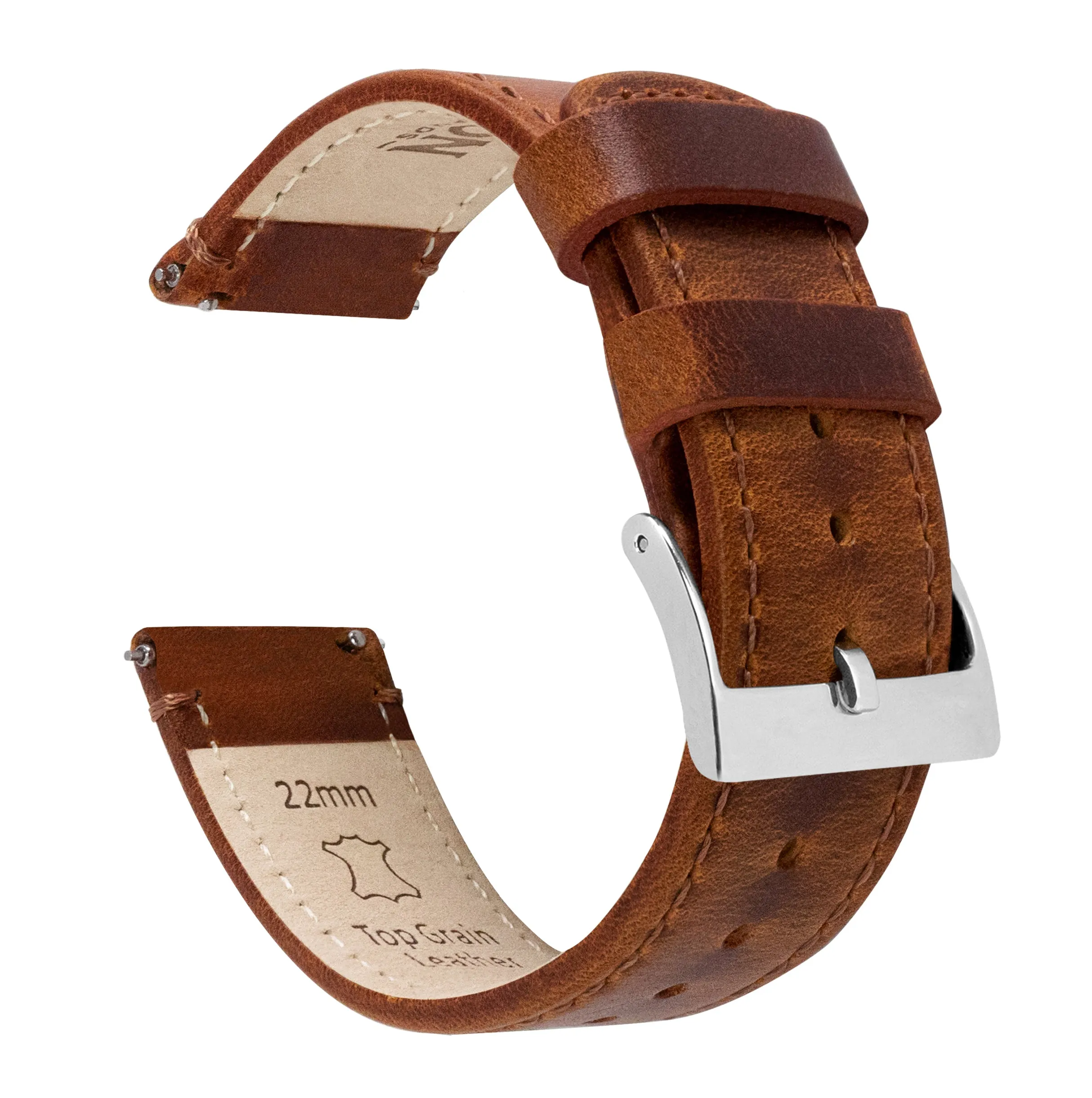 Omega Moonswatch Weathered Brown Leather Watch Band