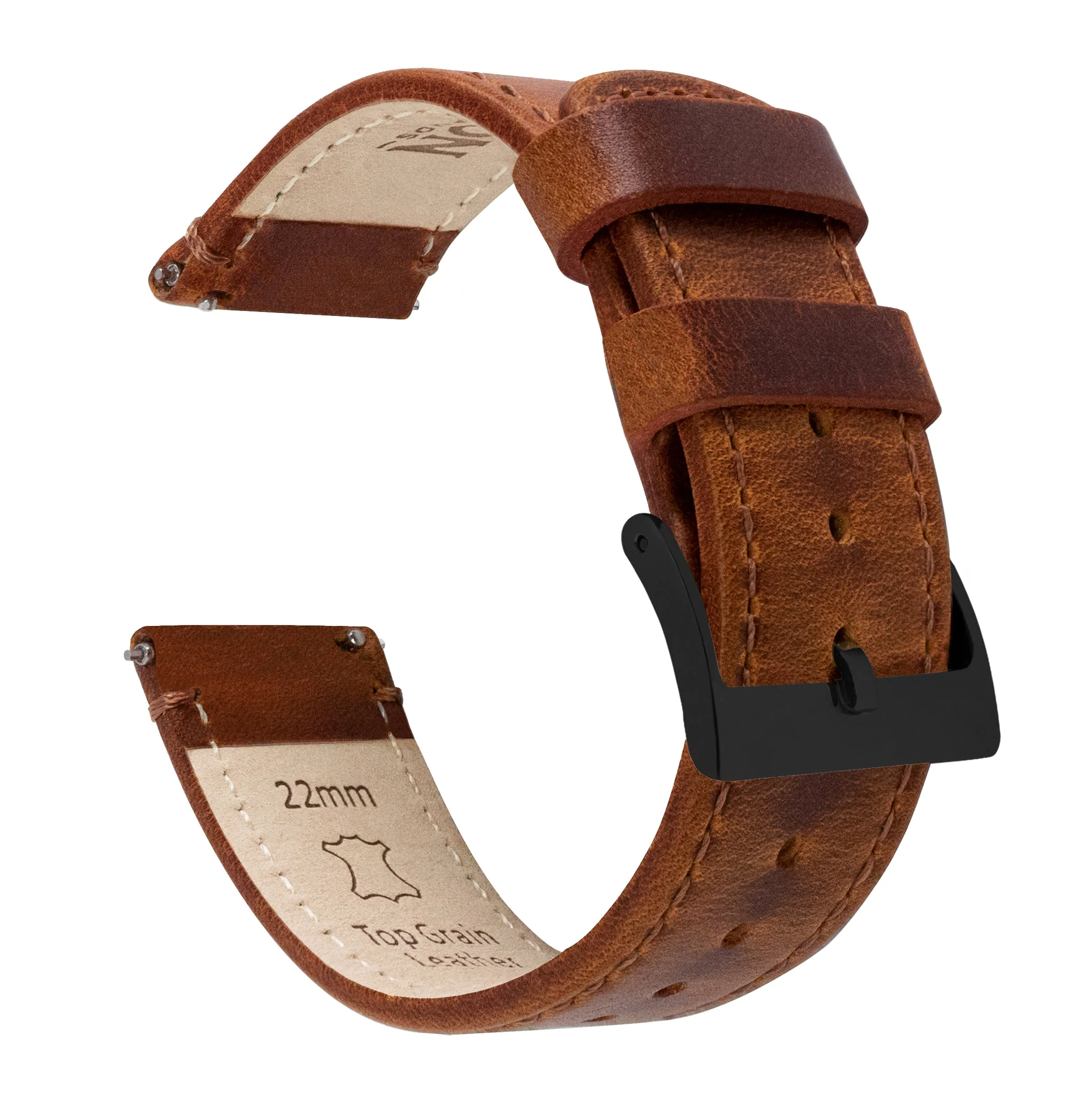 Omega Moonswatch Weathered Brown Leather Watch Band