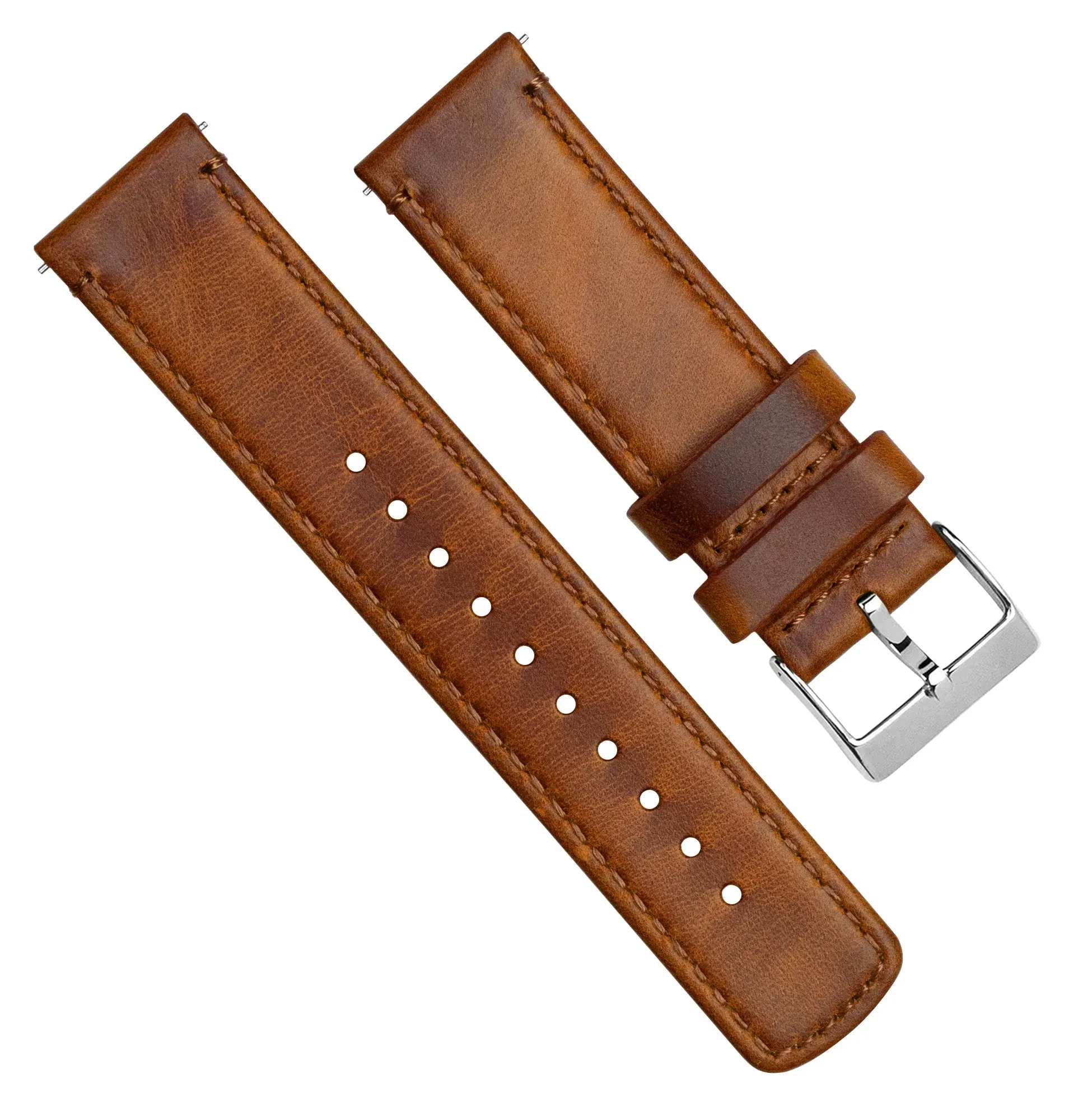Omega Moonswatch Weathered Brown Leather Watch Band