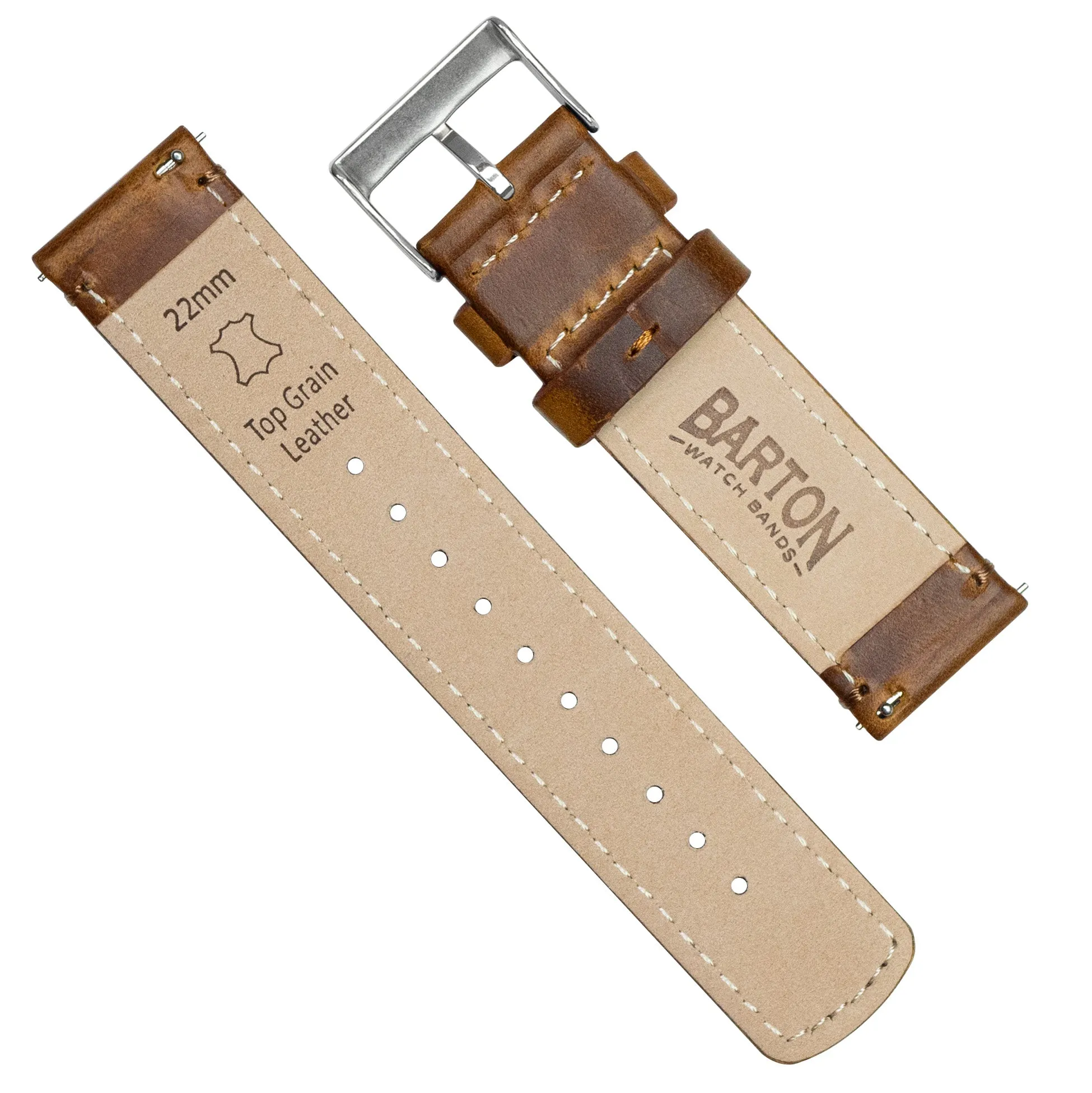 Omega Moonswatch Weathered Brown Leather Watch Band
