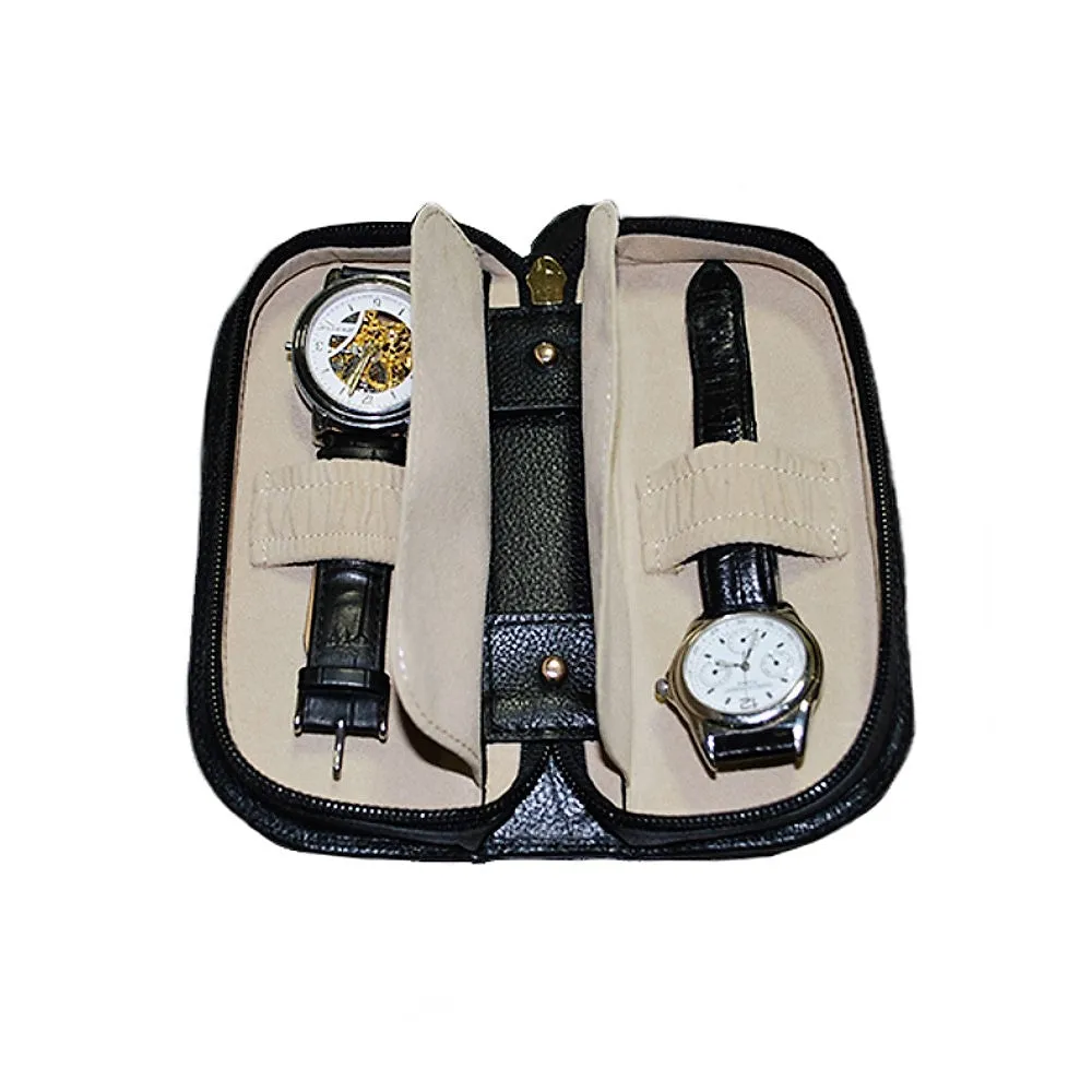 Orbita Verona 2-Unit Watch Case In Leather