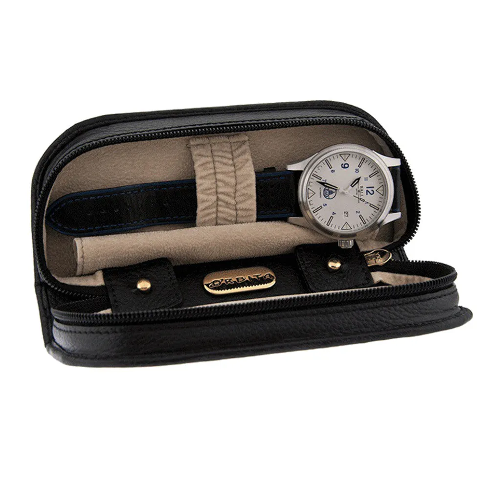 Orbita Verona 2-Unit Watch Case In Leather