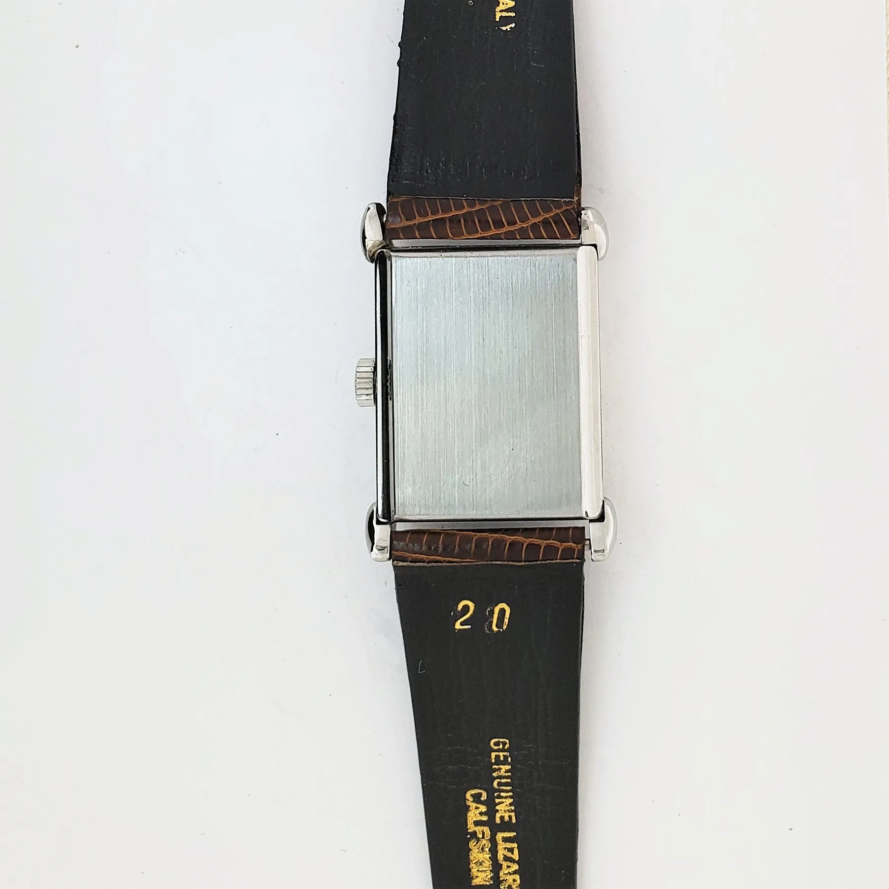 Patek Philippe 1530A Vintage Stainless Steel Rectangular Watch with Tear Drop Lugs, Circa 1948