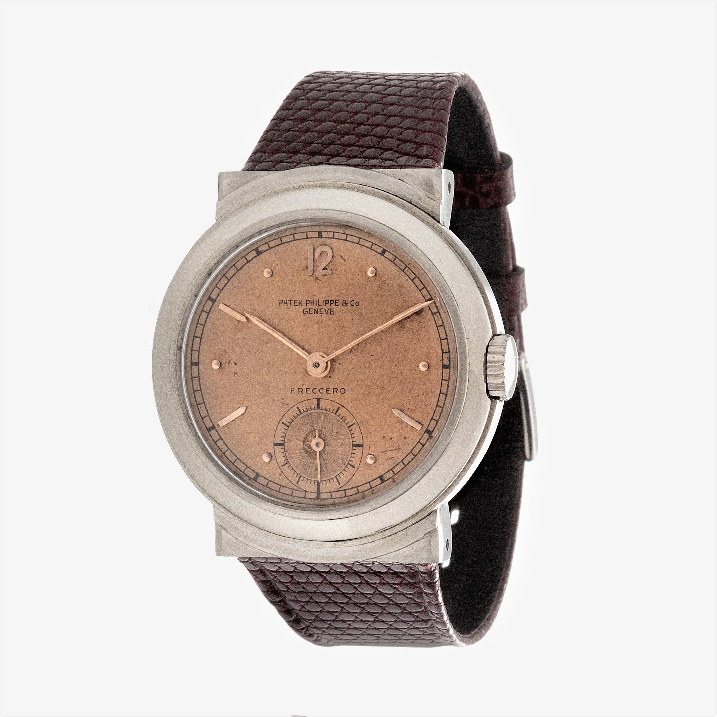 Patek Philippe 544A Vintage Stainless Steel Calatrava Watch Hooded Lugs, Circa 1940