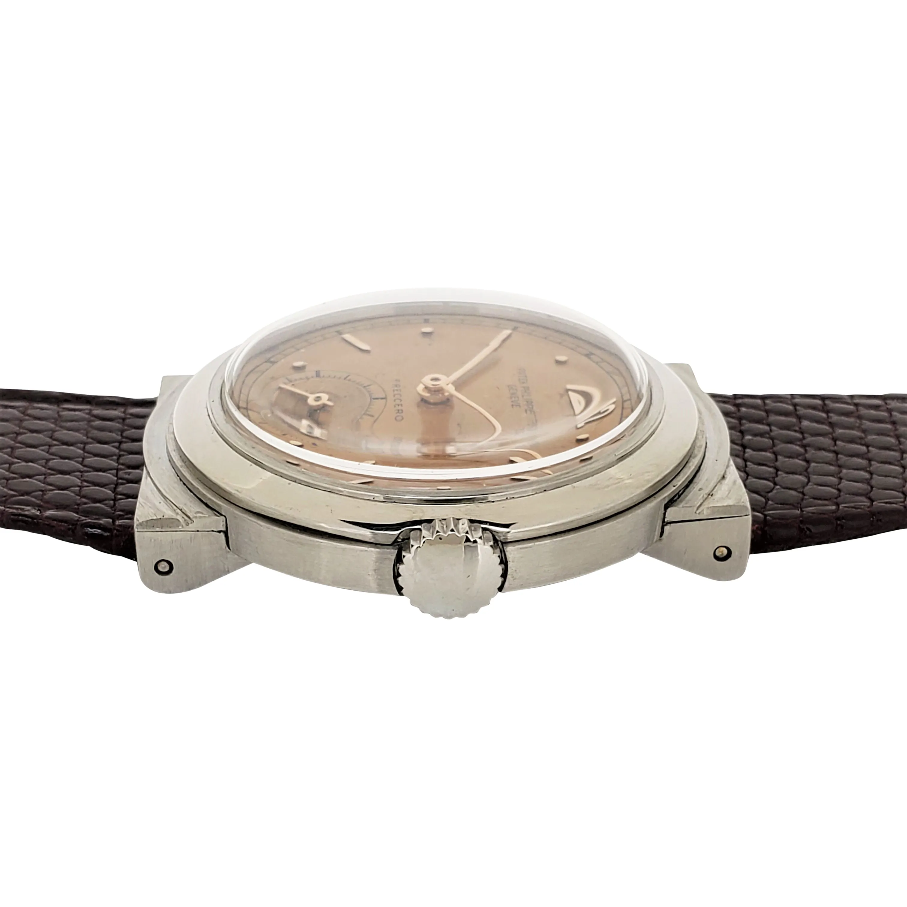 Patek Philippe 544A Vintage Stainless Steel Calatrava Watch Hooded Lugs, Circa 1940